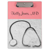 Artsenverpleegster Stethoscoop Perzikkleurig (naam Klembord (Voorkant)