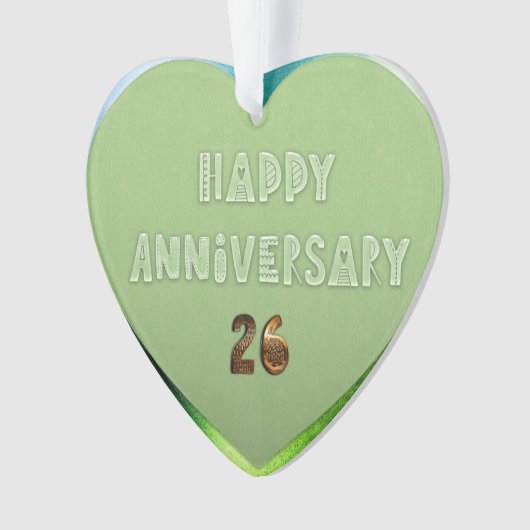 Artsy 26e bruiloft Jubileum Ornament (voorkant)