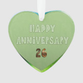 Artsy 26e bruiloft Jubileum Ornament (voorkant)
