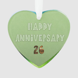 Artsy 26e bruiloft Jubileum Ornament