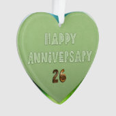 Artsy 26e bruiloft Jubileum Ornament (voorkant)