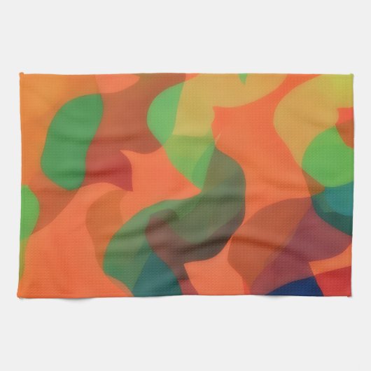 Artsy Abstract and Colorful Kitchen Towel Theedoek (Horizontaal)