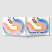 Artsy Abstract Blauw Waterverf Afstuderen 2024 Gastenboek (Volledig)