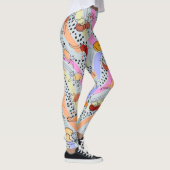 Artsy Abstract Dame met Katten Leggings (Rechts)