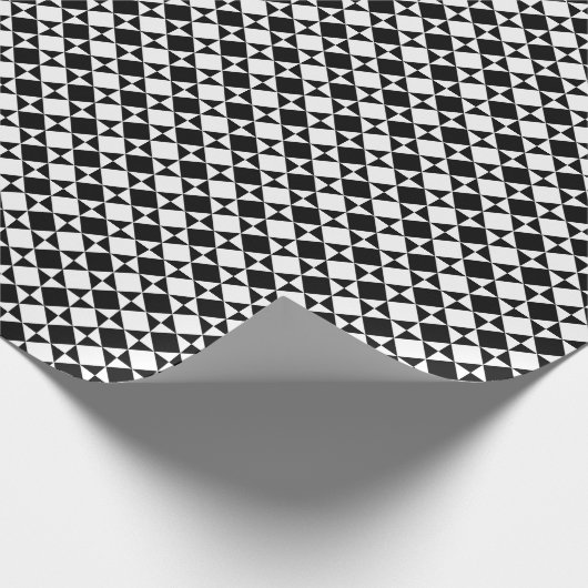 Artsy Abstract Geometric Squares Triangles Patroon Cadeaupapier (Hoek)