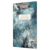 Artsy Abstract Ink Goud Glitter Naam en Onderwerp Klembord (Links)