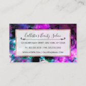 Artsy Abstract Modern Black Paars Tie Dye Klantenkaartje (Achterkant)