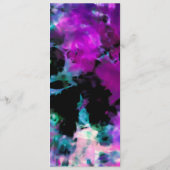 Artsy Abstract Modern Black Paars Tie Dye Menu (Achterkant)