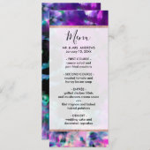 Artsy Abstract Modern Black Paars Tie Dye Menu (Voorkant / Achterkant)