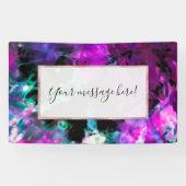 Artsy Abstract Modern Black Paars Tie Dye Spandoek (Horizontaal)