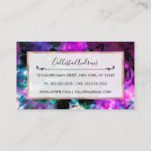 Artsy Abstract Modern Black Paars Tie Dye Visitekaartje (Achterkant)
