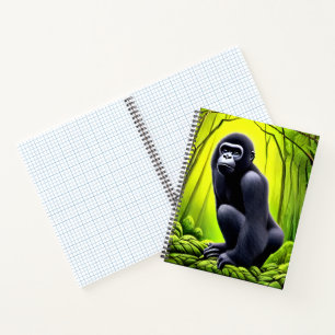 Artsy Abstract Oerwoud Gorilla Notitieboek
