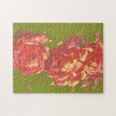 Artsy Abstract Roos Art roze geel puzzel (Horizontaal)