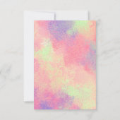 Artsy Abstract Roze Paars Neon Paint Splatter Bedankkaart (Achterkant)