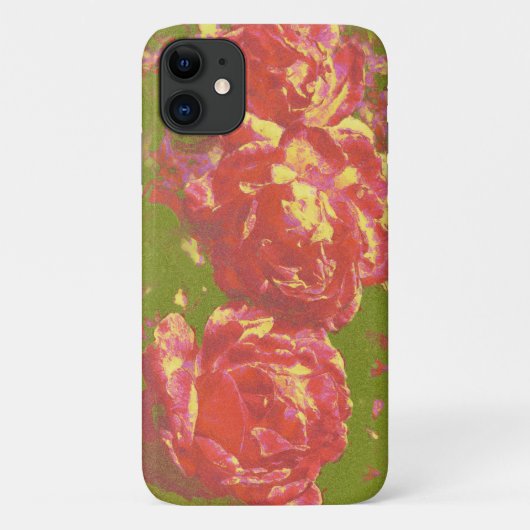 Artsy Abstract Roze Rose Art Telefoon Case (Achterkant)