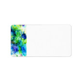 Artsy abstract, spetterende blues uniek etiket (Voorkant)