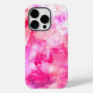 Artsy Abstract Summer Neon Pink Paarse Tie Dye Case-Mate iPhone 14 Pro Hoesje