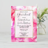 Artsy Abstract Summer Neon Pink Paarse Tie Dye Kaart (Staand voorkant)