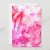 Artsy Abstract Summer Neon Pink Paarse Tie Dye Kaart (Achterkant)