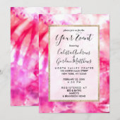 Artsy Abstract Summer Neon Pink Paarse Tie Dye Kaart (Voorkant / Achterkant)