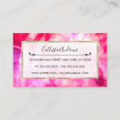Artsy Abstract Summer Neon Pink Paarse Tie Dye Visitekaartje (Achterkant)