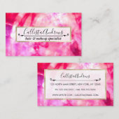 Artsy Abstract Summer Neon Pink Paarse Tie Dye Visitekaartje (Voorkant / Achterkant)