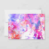 Artsy Abstract Summer Pink Paars Oranje Tie Dye Save The Date (Achterkant)