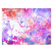 Artsy Abstract Summer Pink Paars Oranje Tie Dye Tafelkleed (Voorkant (Horizontaal))