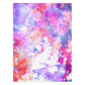 Artsy Abstract Summer Pink Paars Oranje Tie Dye Tafelkleed (Voorkant)