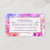 Artsy Abstract Summer Pink Paars Oranje Tie Dye Visitekaartje (Achterkant)