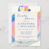 Artsy Abstracte blauw Waterverf paar schoenen Kaart (Voorkant)