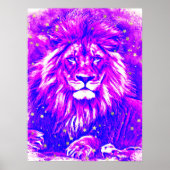 *~* Artsy + Abstracte Bold Celestial LION AP23 Poster (Voorkant)