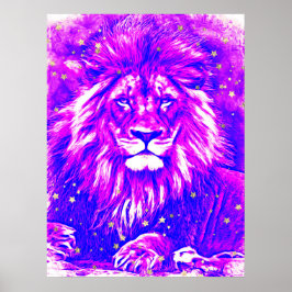 *~* Artsy + Abstracte Bold Celestial LION AP23 Poster