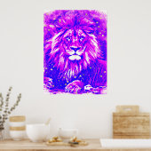 *~* Artsy + Abstracte Bold Celestial LION AP23 Poster (Keuken)