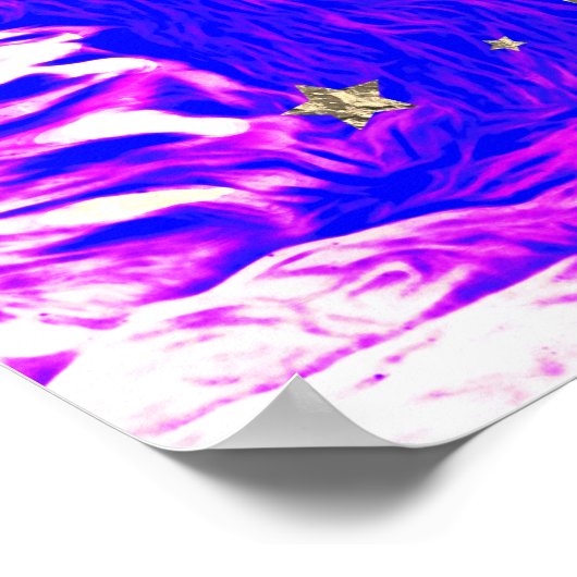 *~* Artsy + Abstracte Bold Celestial LION AP23 Poster (Hoek)