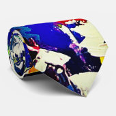 Artsy Abstracte druk Tendy Stropdas (Opgerold)