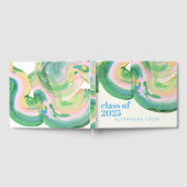 Artsy Abstracte Groene Waterverf Afstuderen 2024 Gastenboek (Volledig)