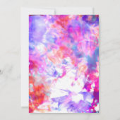 Artsy Abstracte Zomer Roze Paars Oranje Tie Dye Kaart (Achterkant)