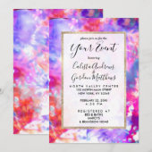 Artsy Abstracte Zomer Roze Paars Oranje Tie Dye Kaart (Voorkant / Achterkant)