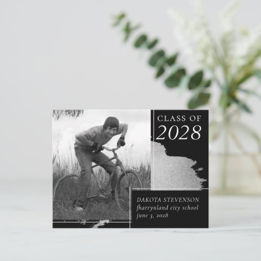 Artsy Afstuderen | Abstracte foto van Splash Harte Briefkaart (Staand voorkant)