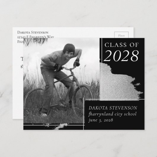 Artsy Afstuderen | Abstracte foto van Splash Harte Briefkaart (Voorkant / Achterkant)