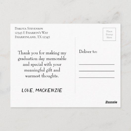 Artsy Afstuderen | Abstracte foto van Splash Harte Briefkaart (Achterkant)