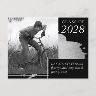 Artsy Afstuderen   Unieke Abstracte foto van Splas Aankondigingskaart