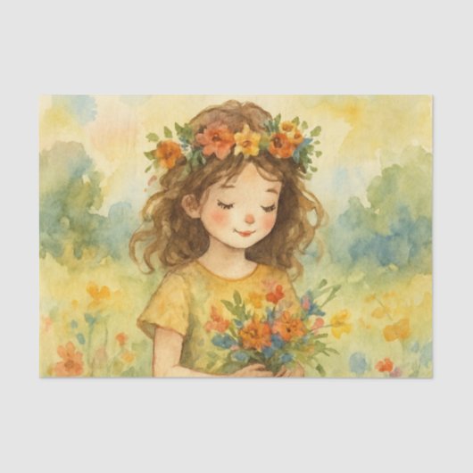 Artsy  Alice in Wonderland Waterverf verf Tissuepapier (Voorkant)