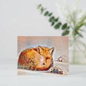 *~* Artsy Animal Red Fox Ap18 Artistieke wilde die Briefkaart (Staand voorkant)