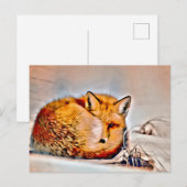 *~* Artsy Animal Red Fox Ap18 Artistieke wilde die Briefkaart (Voorkant / Achterkant)