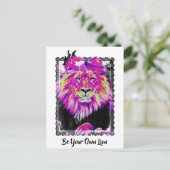 *~* Artsy AP23 Abstracte LION voor artistiek schil Briefkaart (Staand voorkant)