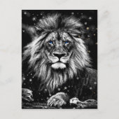 *~* Artsy AP23 Artistic Celestial SILVER LION Briefkaart (Voorkant)