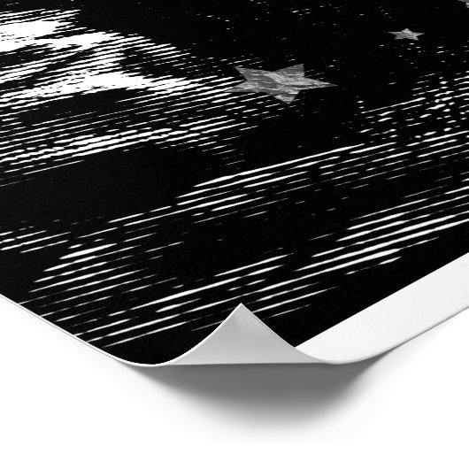 *~* Artsy AP23 Artistic Celestial SILVER LION Poster (Hoek)