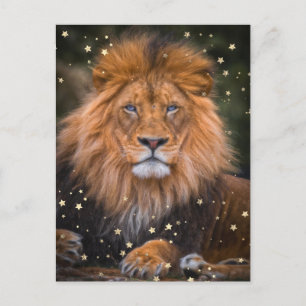 *~* Artsy AP23 Artistic Celestial SOFT Brown LION Briefkaart